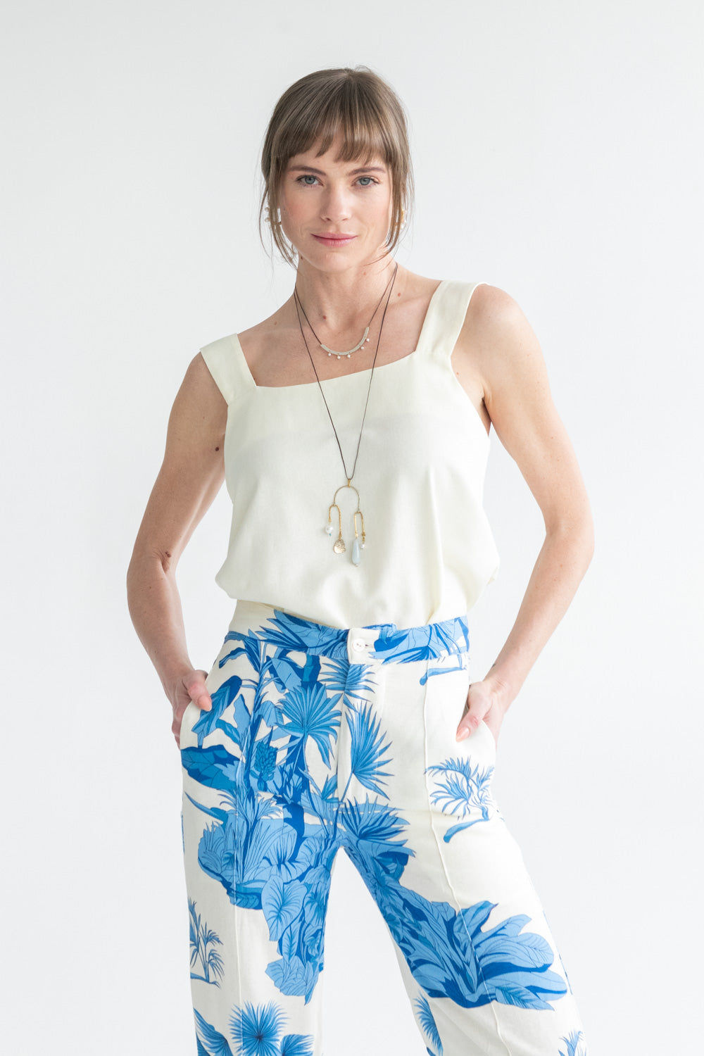 Mykonos Tank Yellow-TOPS-kindacollection-Kinda