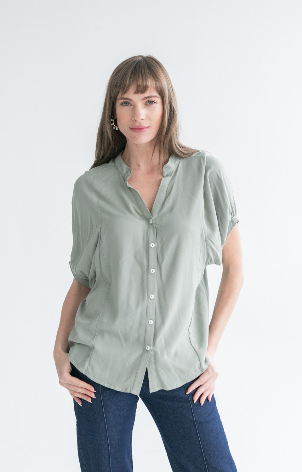 Gabi Blouse Sage-TOPS-kindacollection-Kinda