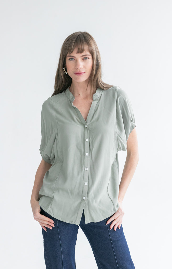 Gabi Blouse Sage-TOPS-kindacollection-Kinda