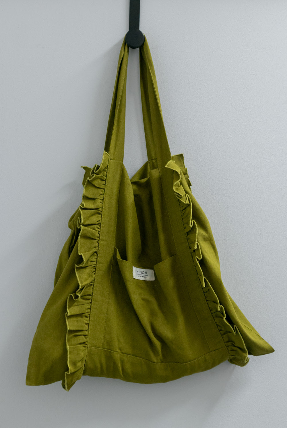 Dream Ruffle Bag Ecru Olive-ACCESSORIES-kindacollection-Kinda