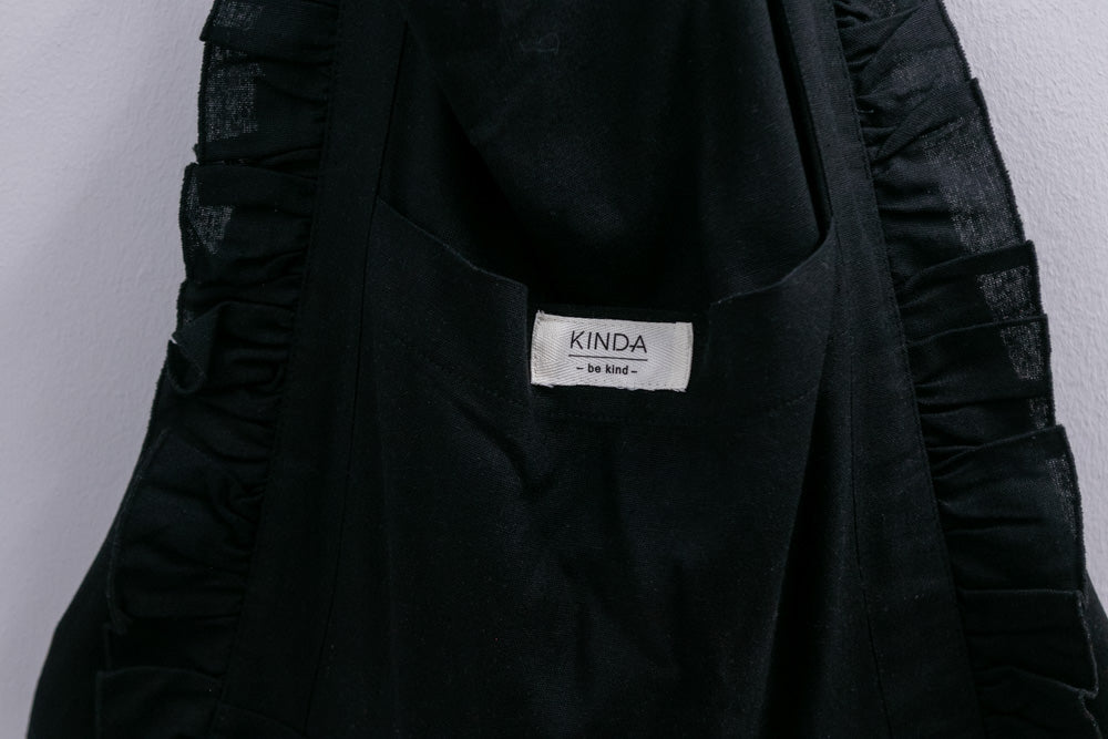 Dream Ruffle Bag Black-ACCESSORIES-kindacollection-Kinda