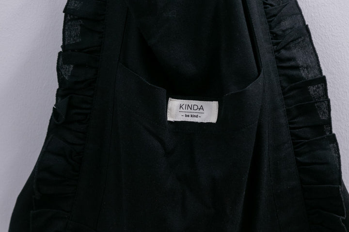 Dream Ruffle Bag Black-ACCESSORIES-kindacollection-Kinda