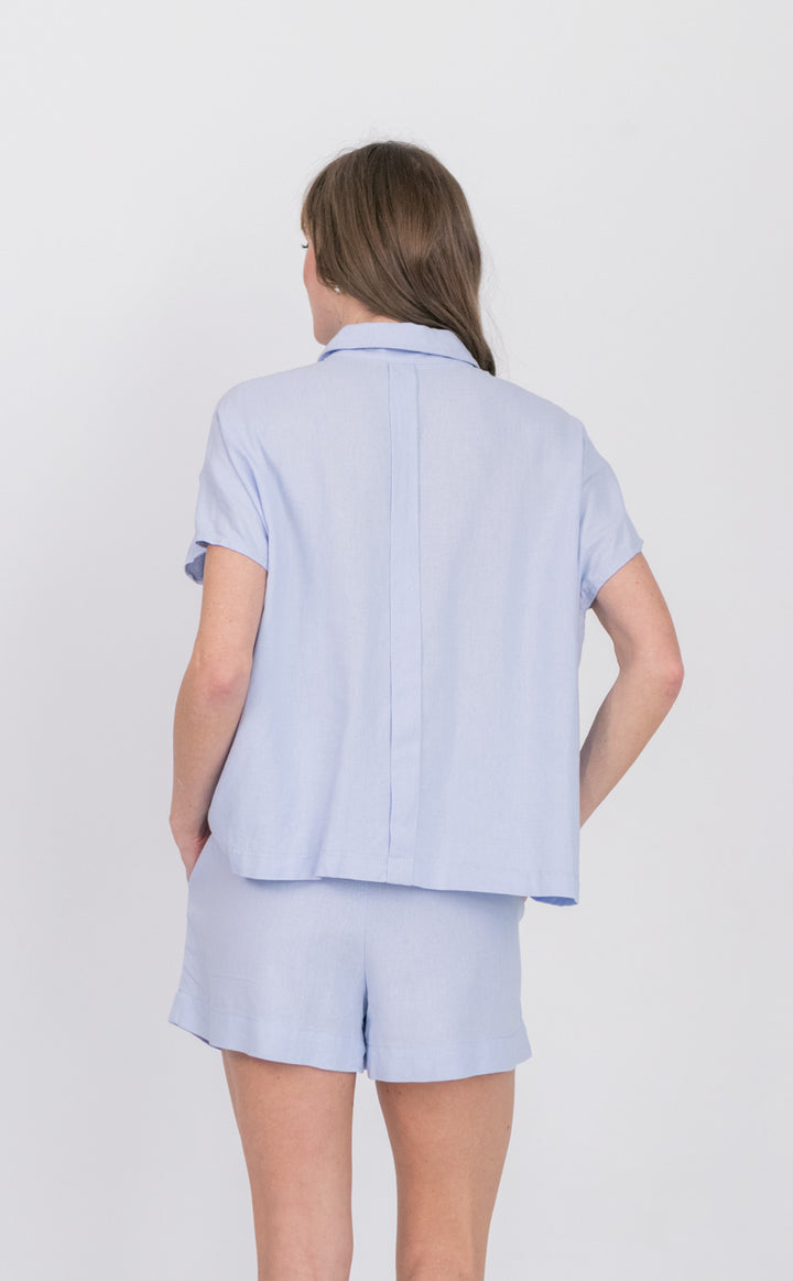 Mariam Shirt Cool Blue-TOPS-kindacollection-Kinda