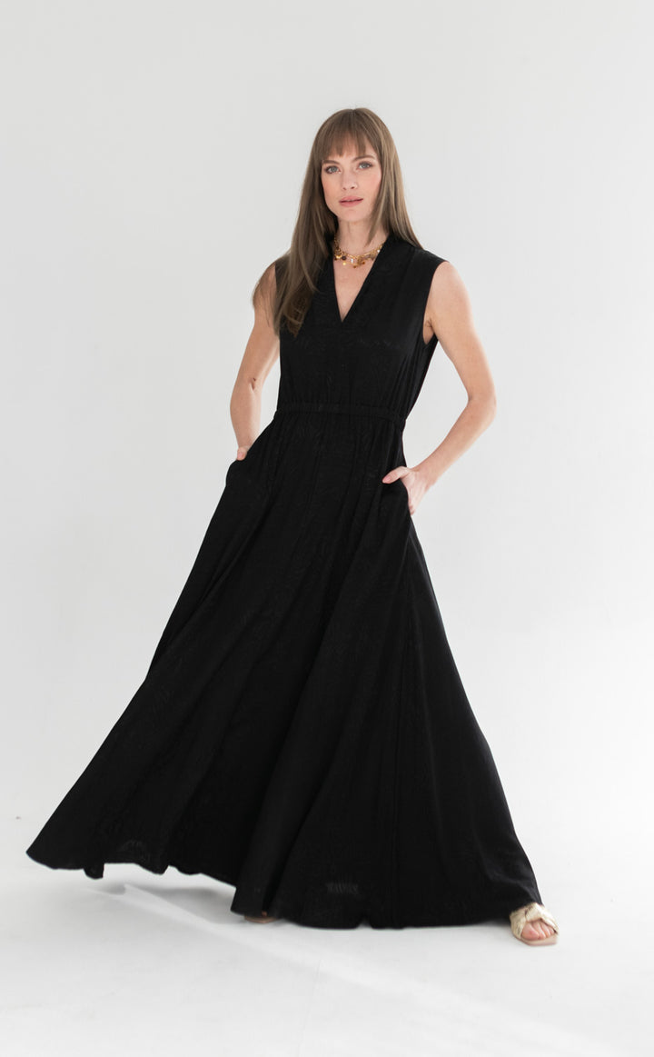 Sammi Dress Black Animal Print-DRESSES-kindacollection-Kinda