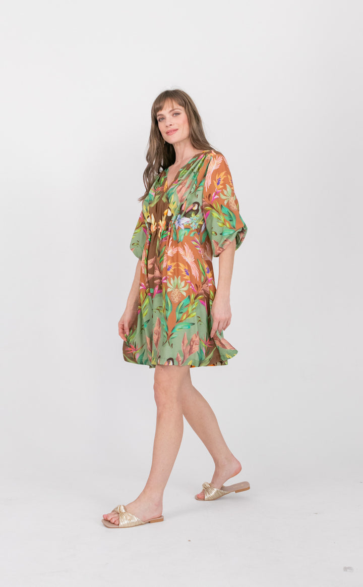 Arniston Short Dress Coco Toucan-DRESSES-Kinda-Kinda