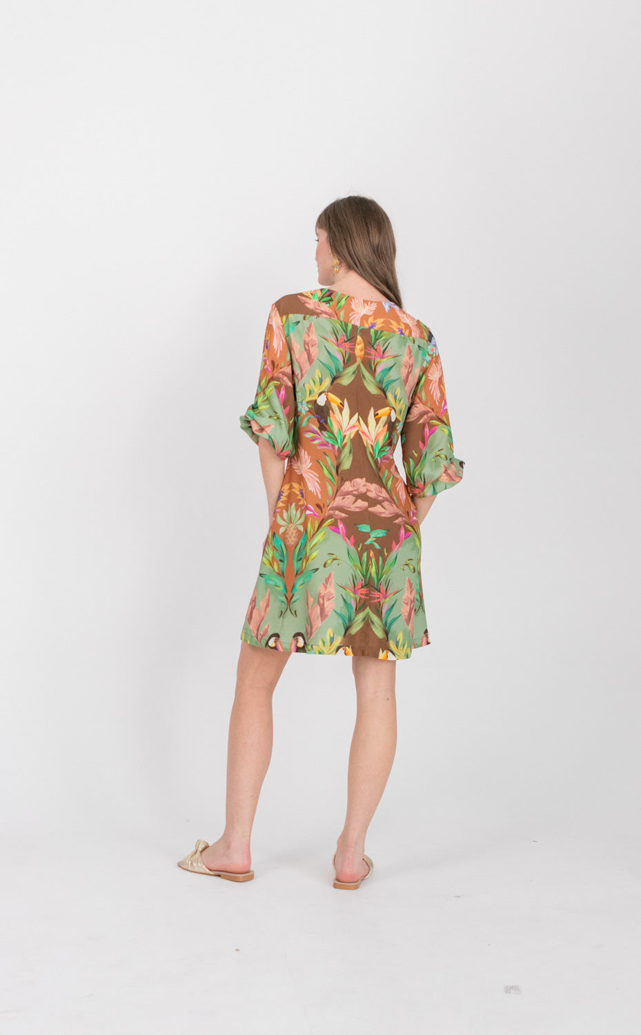 Arniston Short Dress Coco Toucan-DRESSES-Kinda-Kinda