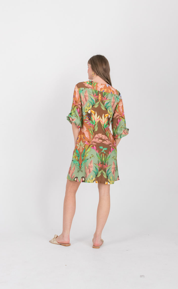 Arniston Short Dress Coco Toucan-DRESSES-Kinda-Kinda