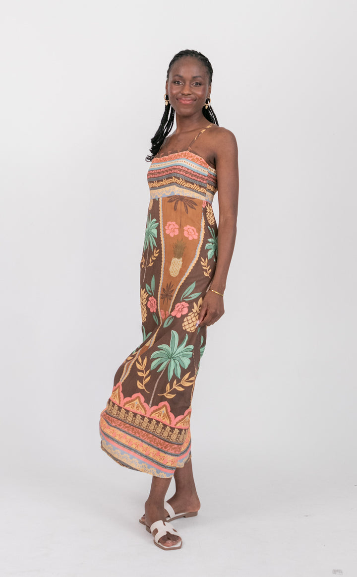 Calista Dress Coco Pineapple Print-DRESSES-kindacollection-Kinda