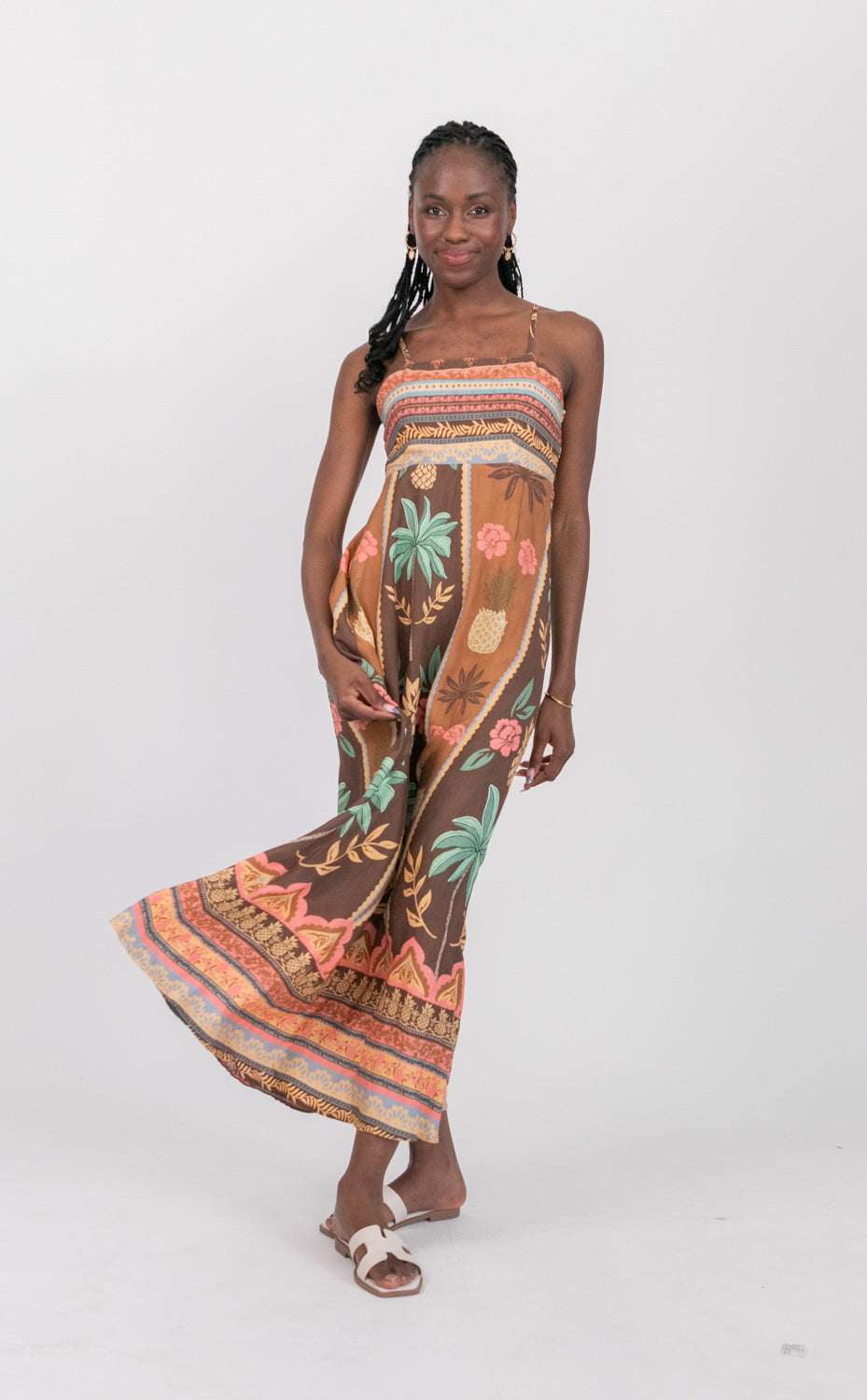 Calista Dress Coco Pineapple Print-DRESSES-kindacollection-Kinda