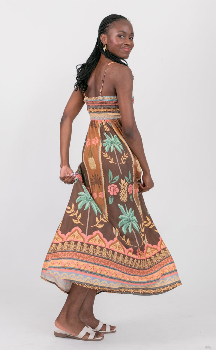 Calista Dress Coco Pineapple Print-DRESSES-kindacollection-Kinda