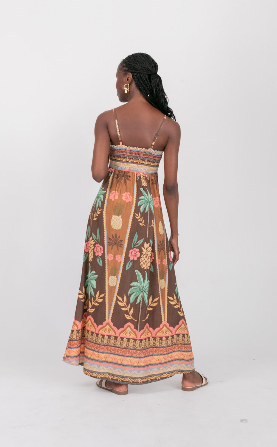 Calista Dress Coco Pineapple Print-DRESSES-kindacollection-Kinda