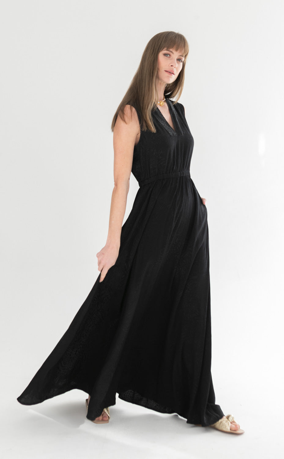 Sammi Dress Black Animal Print-DRESSES-kindacollection-Kinda