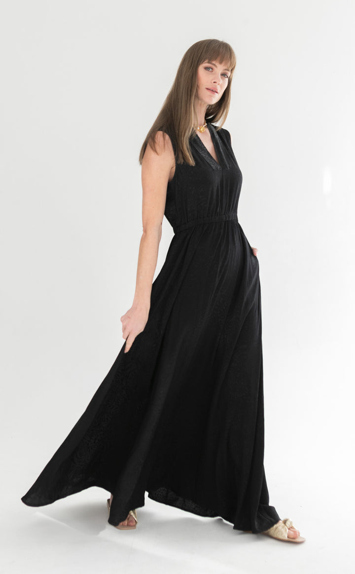 Sammi Dress Black Animal Print-DRESSES-kindacollection-Kinda