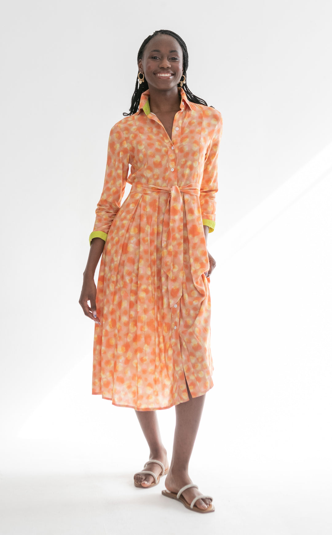 Delilah Dress Coral Animal Print-DRESSES-kindacollection-Kinda