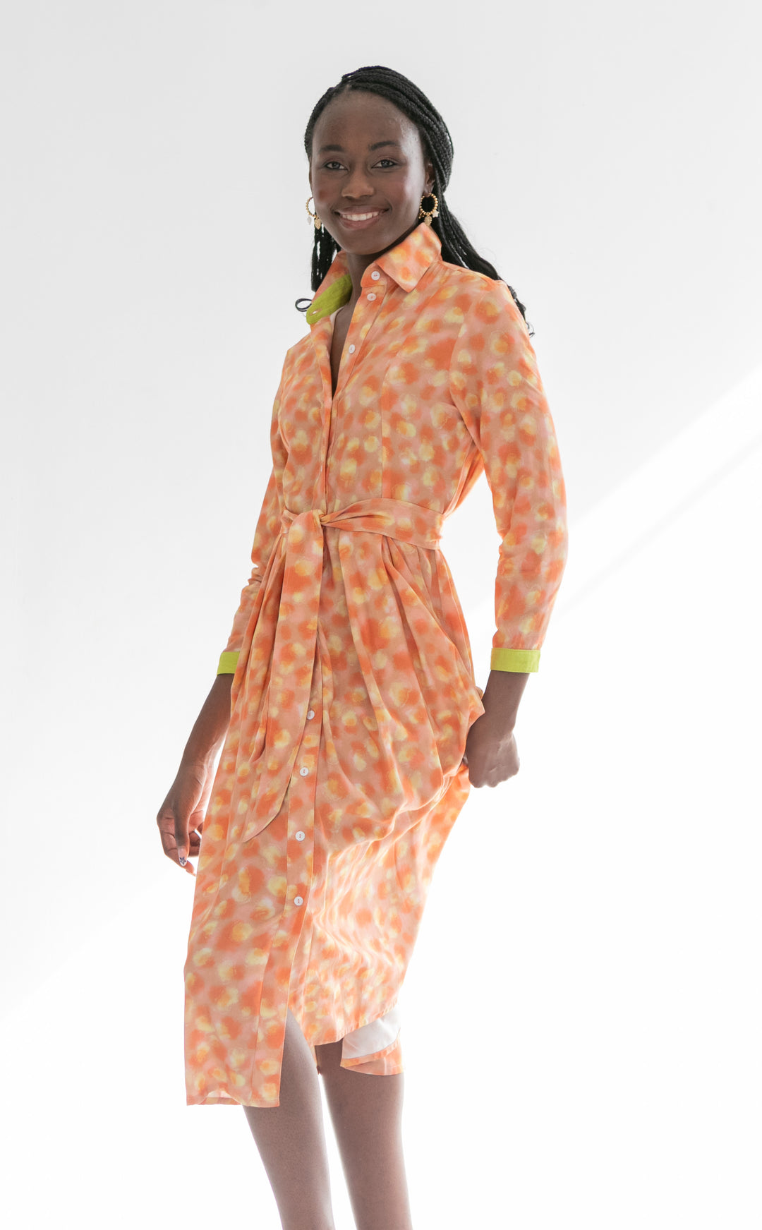 Delilah Dress Coral Animal Print-DRESSES-kindacollection-Kinda