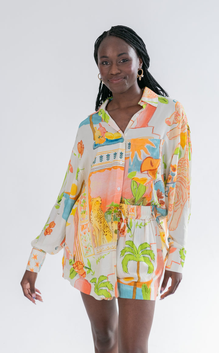 Charlotte Shirt Tiger-TOPS-kindacollection-Kinda