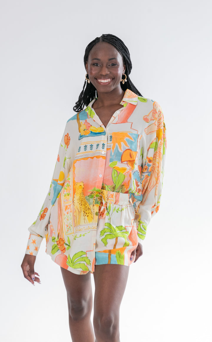 Charlotte Shirt Tiger-TOPS-kindacollection-Kinda