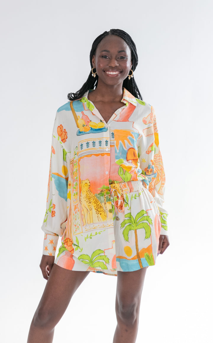 Charlotte Shirt Tiger-TOPS-kindacollection-Kinda