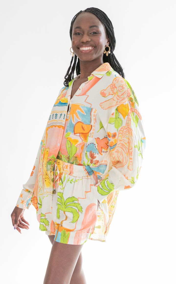 Charlotte Shirt Tiger-TOPS-kindacollection-Kinda