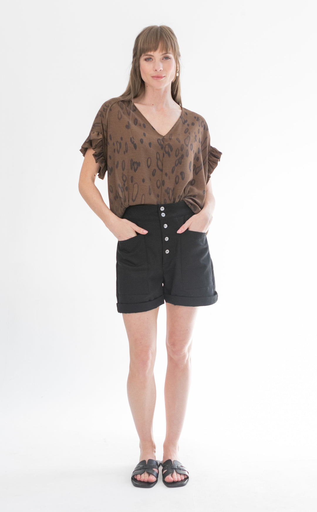 Mandy Blouse Animal Print-TOPS-kindacollection-Kinda