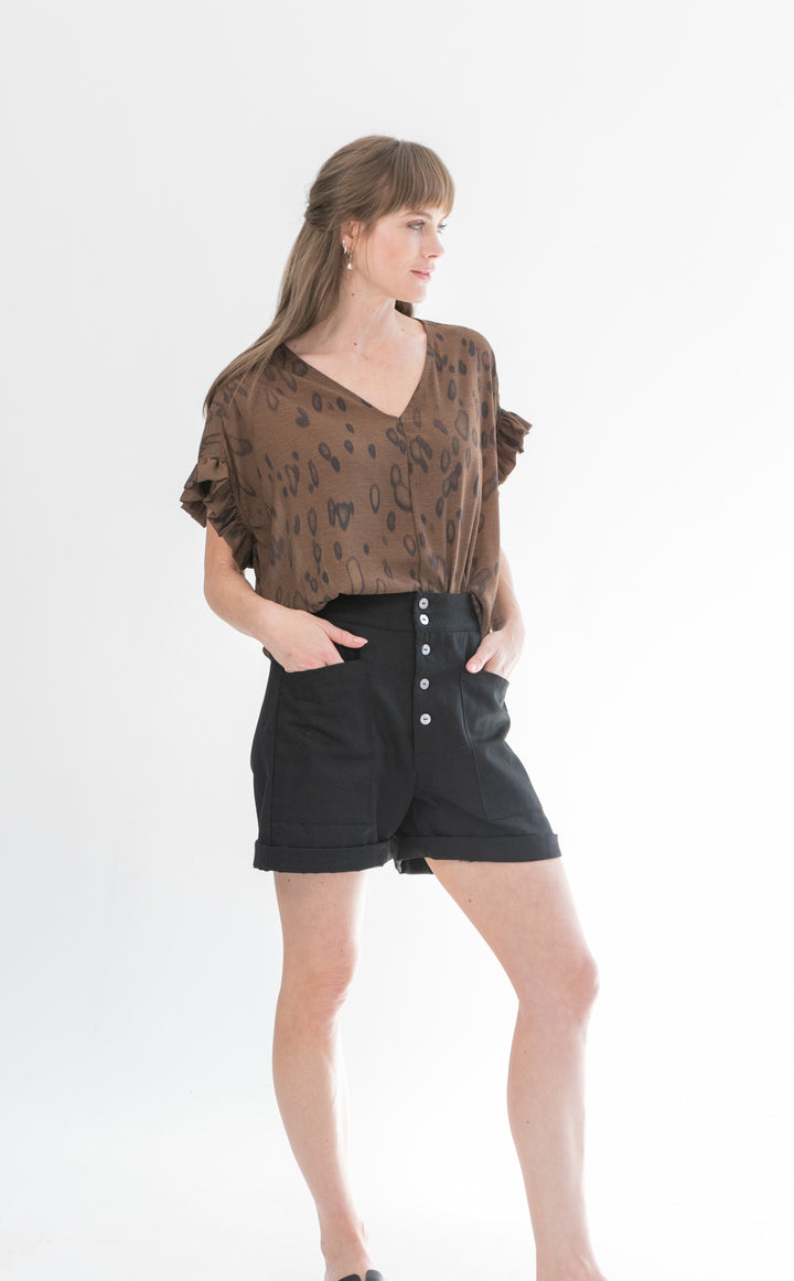 Mandy Blouse Animal Print-TOPS-kindacollection-Kinda
