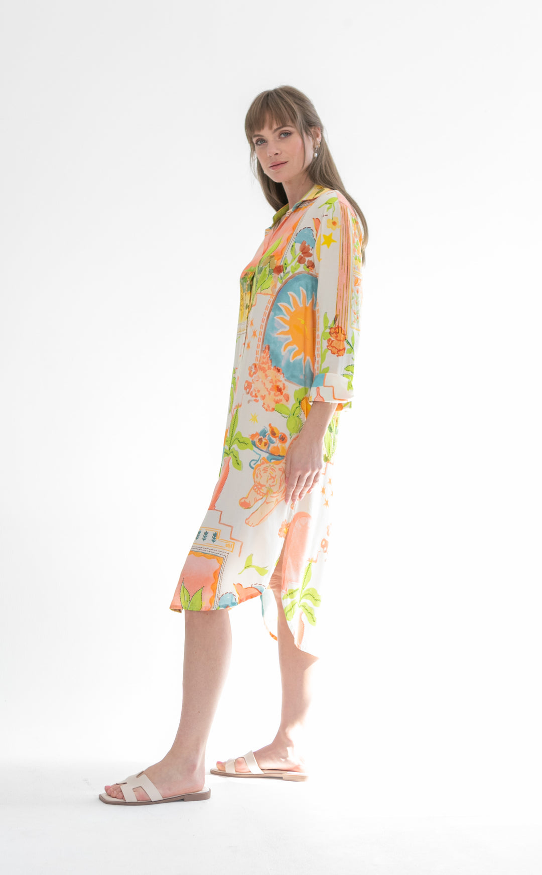 Evie Dress Tiger Print-DRESSES-kindacollection-Kinda