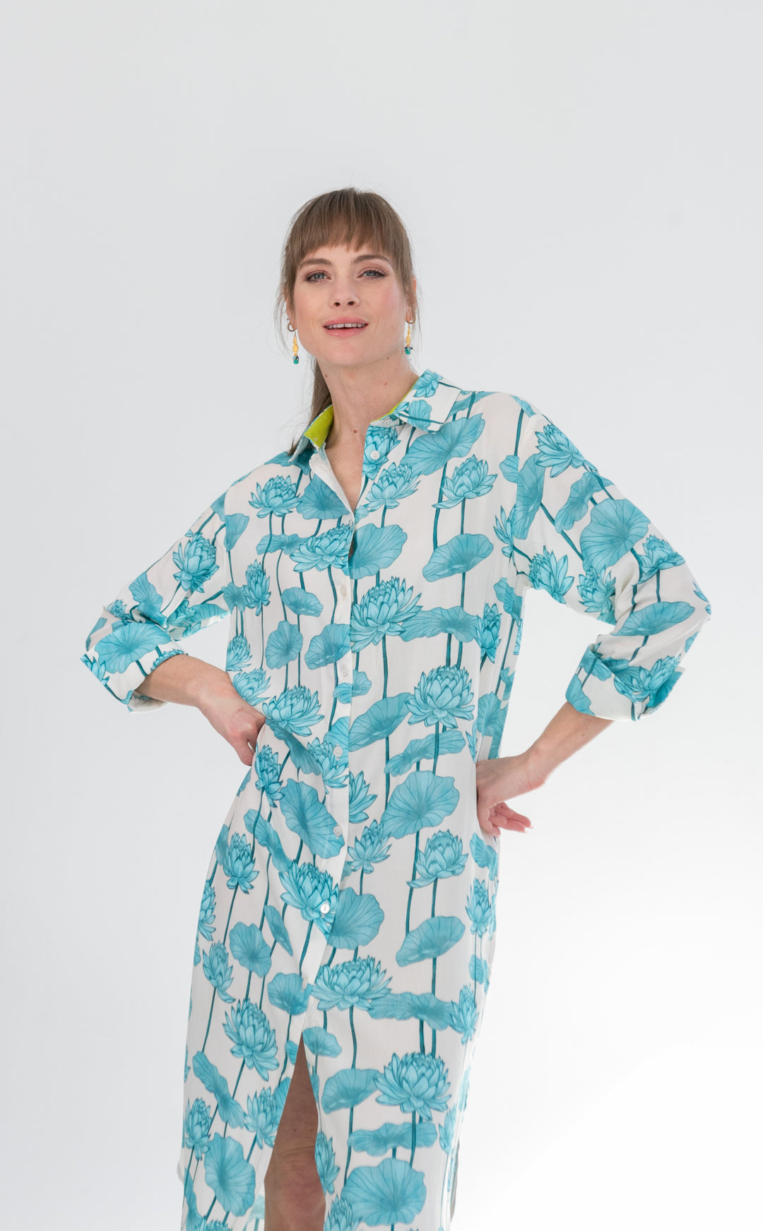 Evie Dress Blue Lotus-DRESSES-kindacollection-Kinda