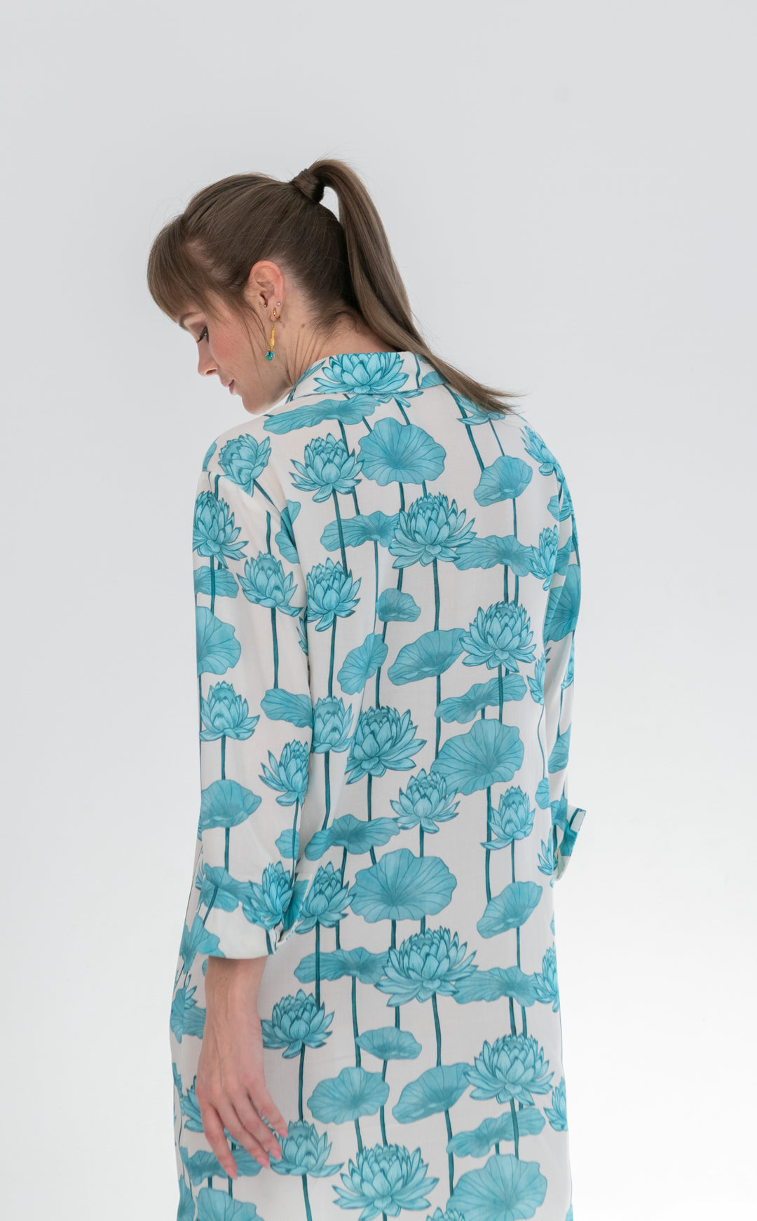 Evie Dress Blue Lotus-DRESSES-kindacollection-Kinda