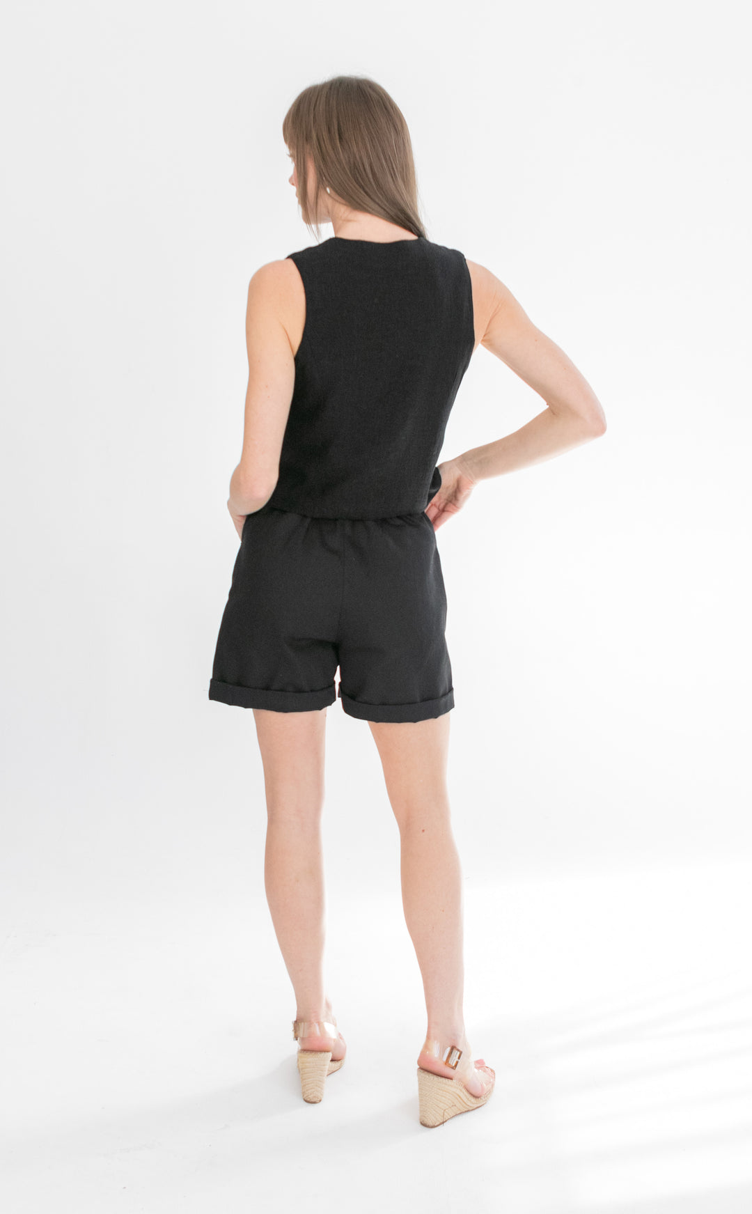 Eliana Shorts Black-PANTS-kindacollection-Kinda