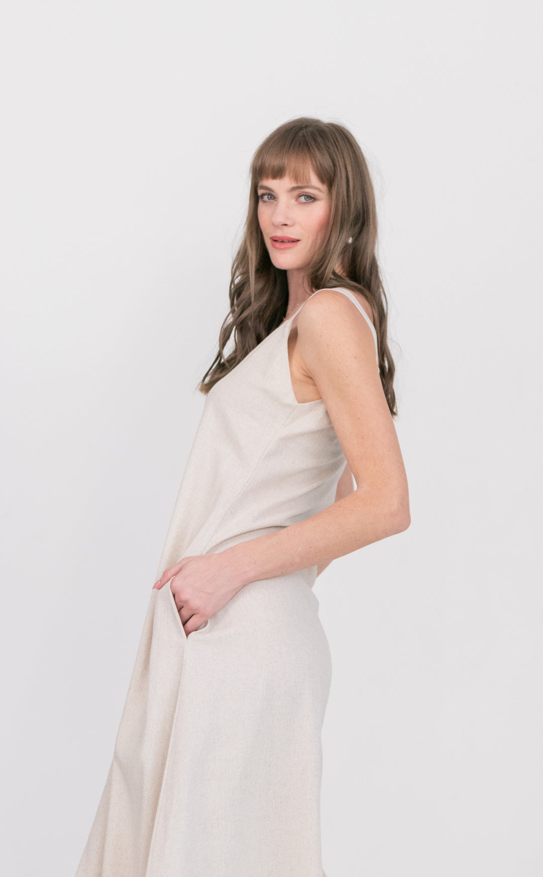 Phoebe Dress Natural-DRESSES-kindacollection-Kinda