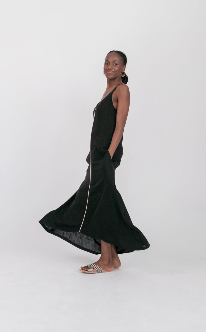 Phoebe Dress Black-DRESSES-kindacollection-Kinda