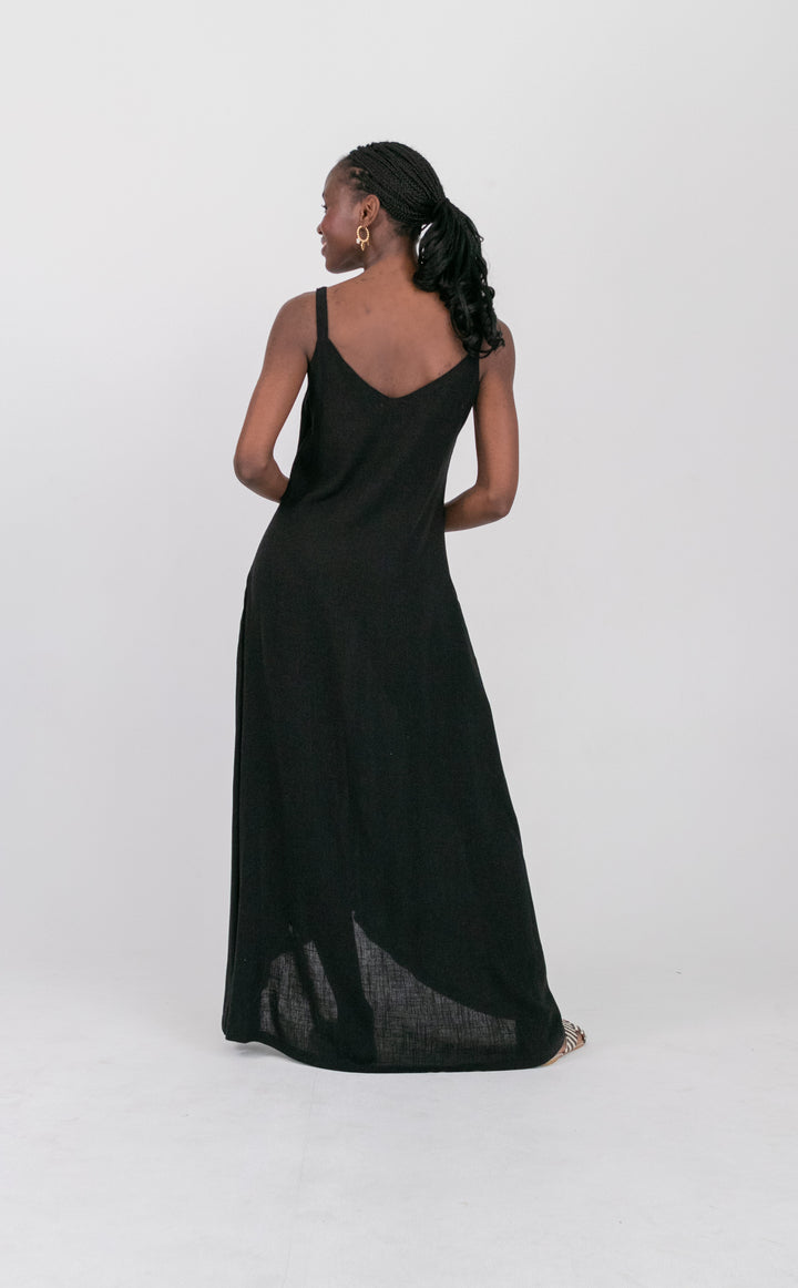 Phoebe Dress Black-DRESSES-kindacollection-Kinda