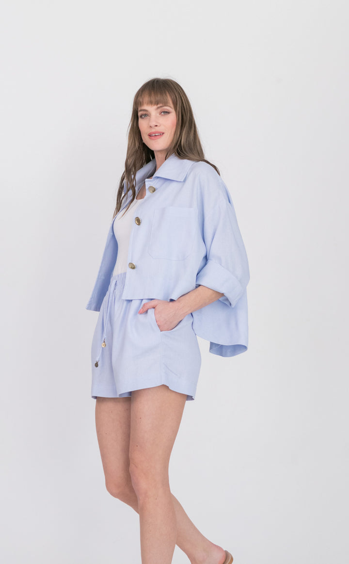 Como Coat Cool Blue-JACKETS-kindacollection-Kinda