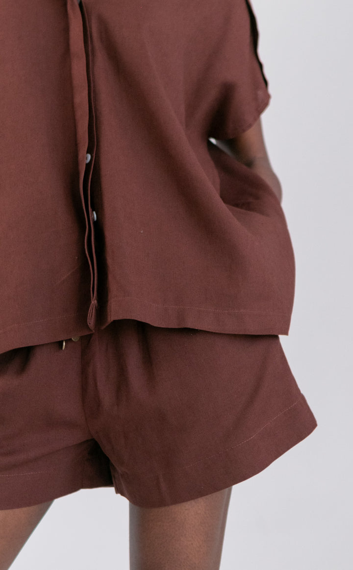 Mariam Shirt Milk Choc-TOPS-kindacollection-Kinda