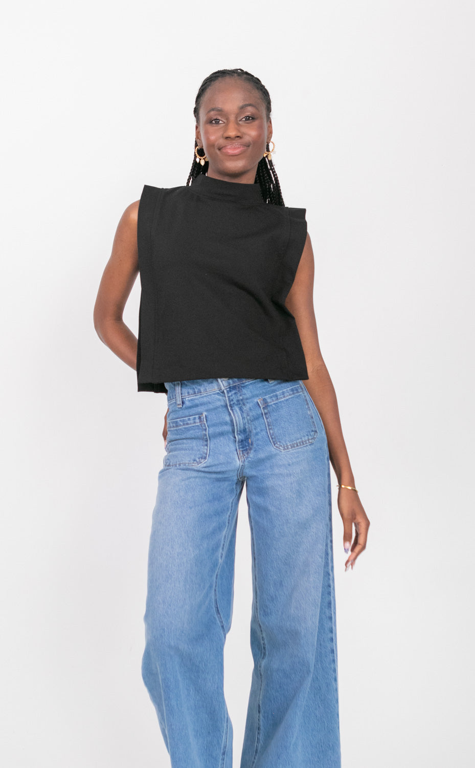 Sophie Top Black-TOPS-kindacollection-Kinda