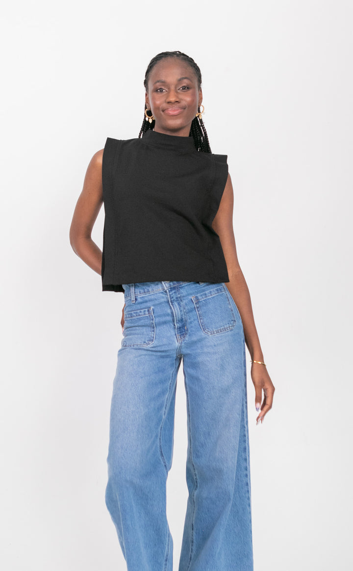 Sophie Top Black-TOPS-kindacollection-Kinda