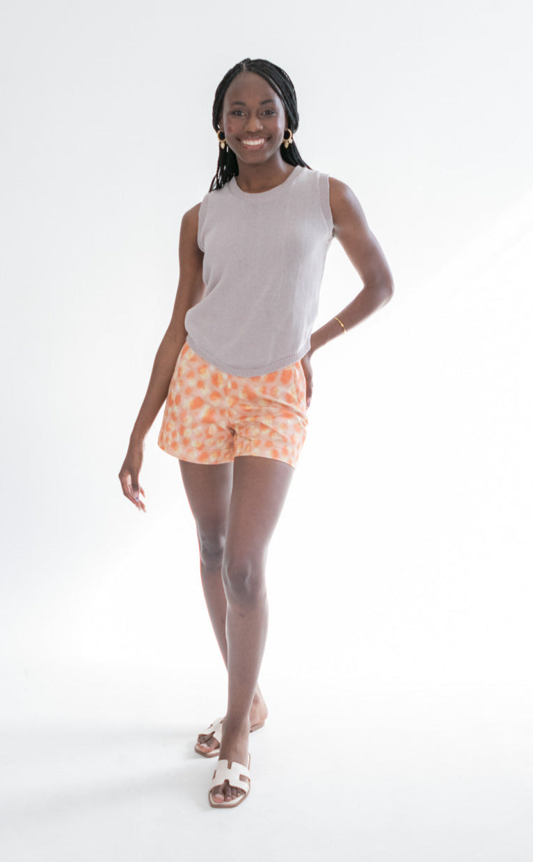 Bonny Shorts Coral Animal Print-PANTS-kindacollection-Kinda