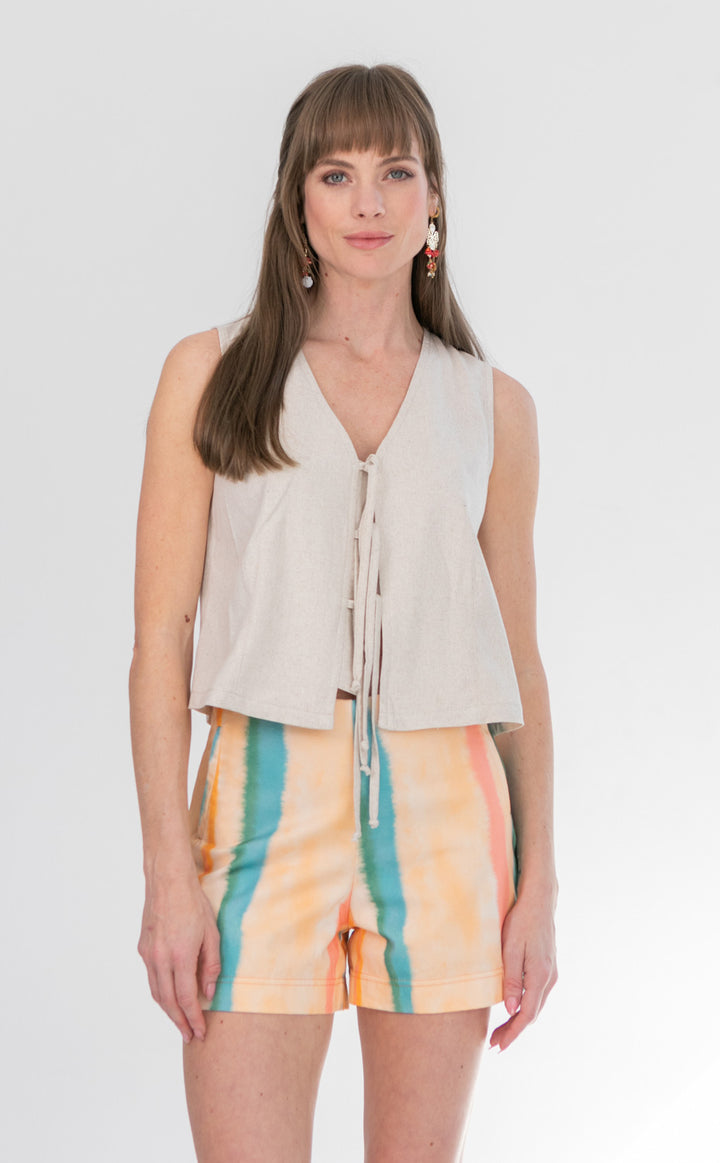 Wilson Waistcoat Sand-TOPS-kindacollection-Kinda