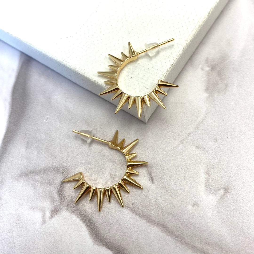 Mini Sunray Hoop Earrings