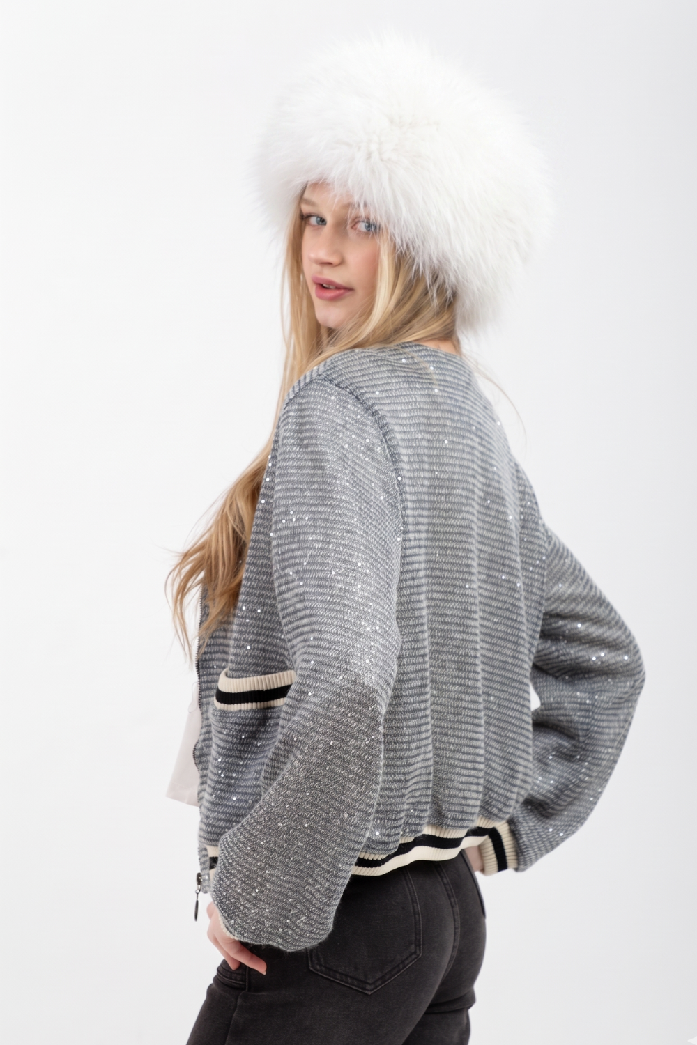 Ivory Faux Fur Hat