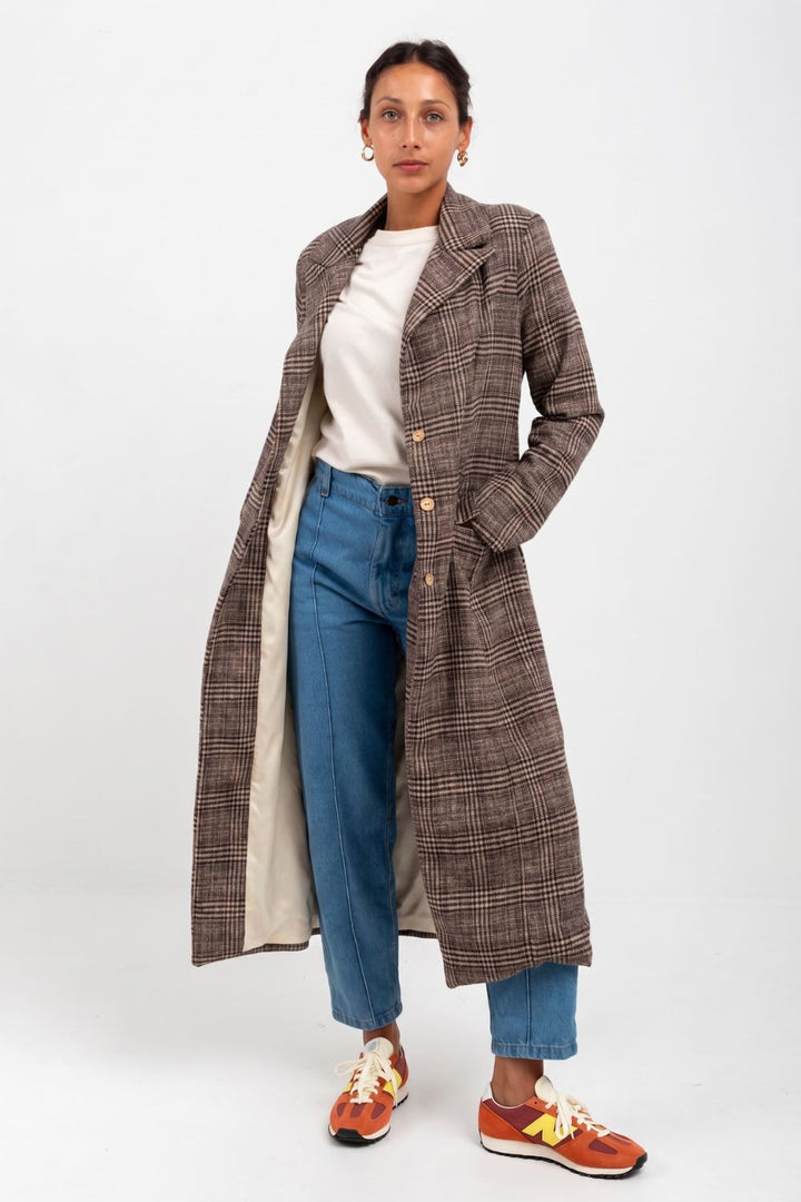 Thelma Coat Brown Check