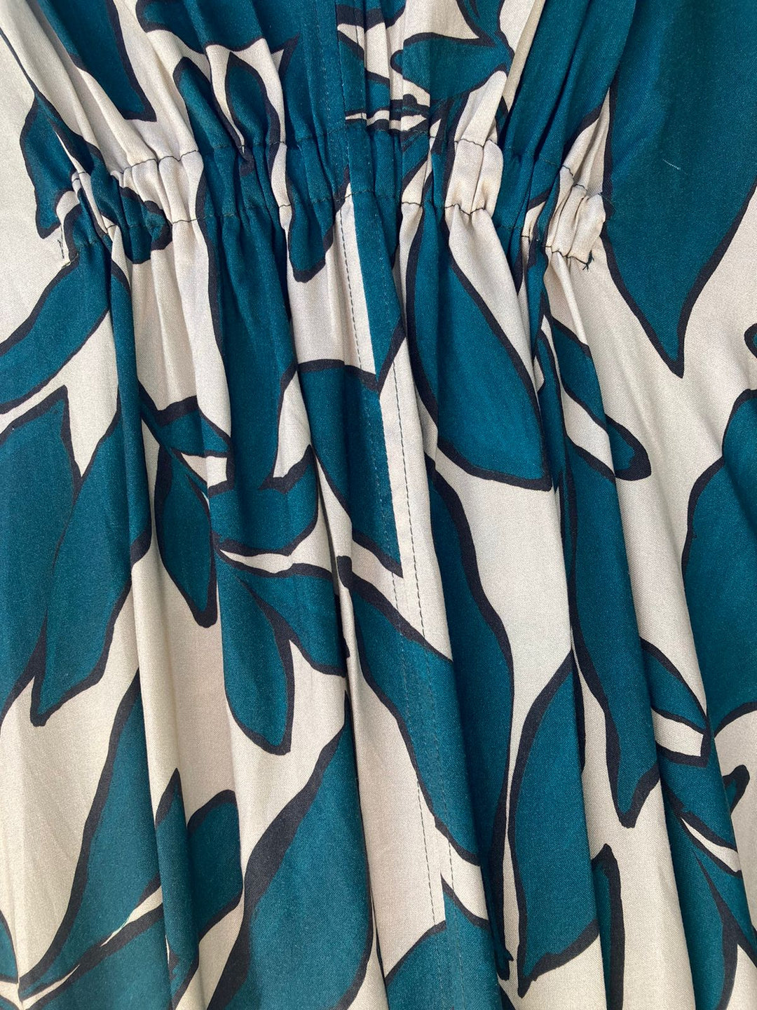 Arniston Dress Teal Print-SAMPLE DRESS-Kinda-Kinda