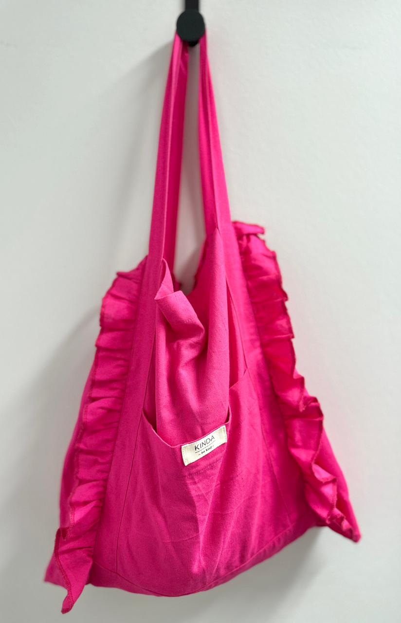 Dream Ruffle Bag Hot Pink-ACCESSORIES-kindacollection-Kinda
